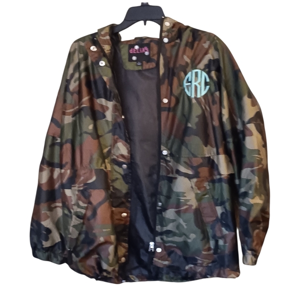 Camouflage Hooded Jacket Monogramed ERC For Example 'Emily Robinson Cathy' - Picture 2 of 9
